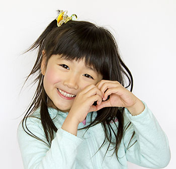 Asian girl smiling